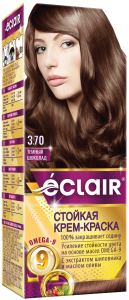 Краска для волос ECLAIR OMEGA-9 3.70 Темный шоколад (краска 50, окислитель 50,маска 30, перчатки)