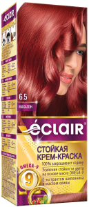 Краска для волос ECLAIR OMEGA-9 6.5 Махагон (краска 50, окислитель 50,маска 30, перчатки)