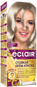 Краска для волос_ECLAIR OMEGA-9 11.1 Платиновый блондин (краска 50, окислитель 50,маска 30, перчатки)