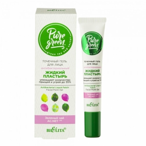 Pure Green  Точечный гель для лица «Антибактериальный жидкий пластырь», 20мл 