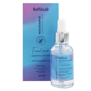 Сыворотка для лица SelfieLab Niacinamide+ Экстраувлажняющая с гиалуроновой кислотой, ниацинамид, мочевина, 30мл 