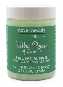 Маска для лица 3 в 1, ночной крем и праймер для макияжа NOVEL BEAUTY  Green Tea, мл
