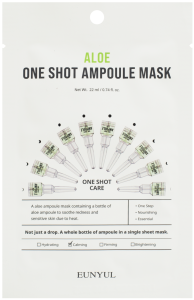 Маска для лица EUNYUL Ampoule Mask  Успокаивающая с экстрактом алоэ, тканевая,22мл 
